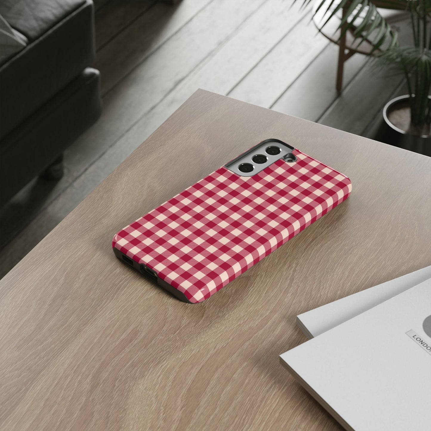 Vintage Red Gingham Check – Samsung Galaxy Case - BOGO Cases