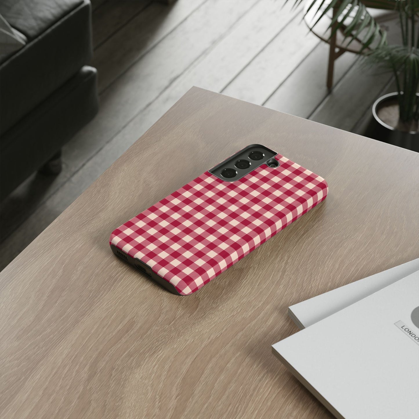 Vintage Red Gingham Check – Samsung Galaxy Case - BOGO Cases
