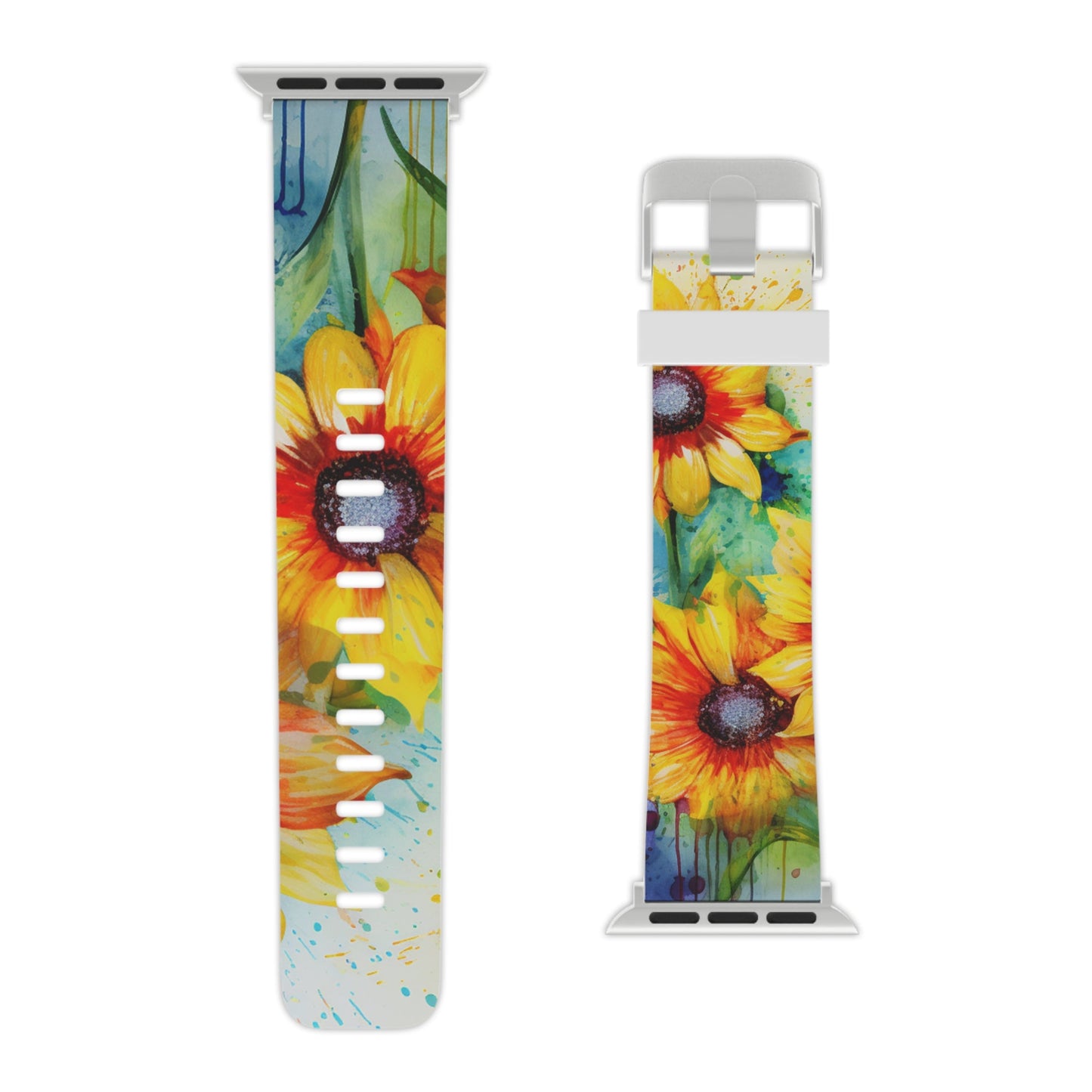Watercolor Sunflower Splash Apple Watch Band - BOGO Cases