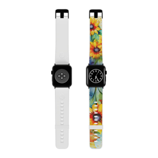 Watercolor Sunflower Splash Apple Watch Band - BOGO Cases