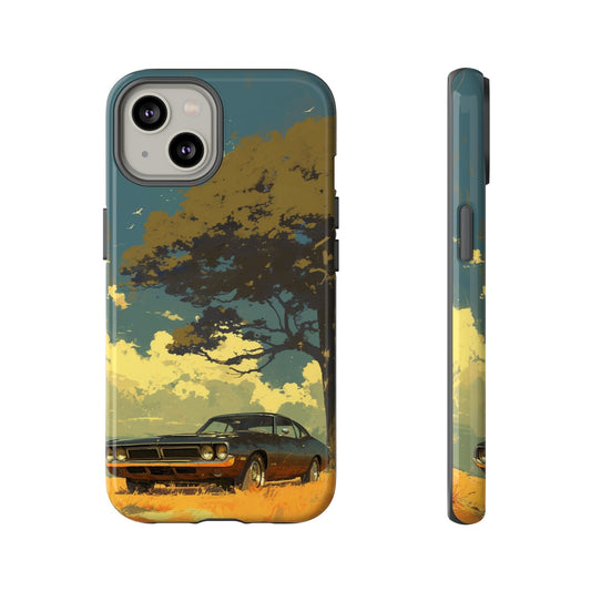 Just Released Our Retro Road Trip: Vintage Plymouth Hemi and Sunset Silhouette Phone Case - BOGO Cases