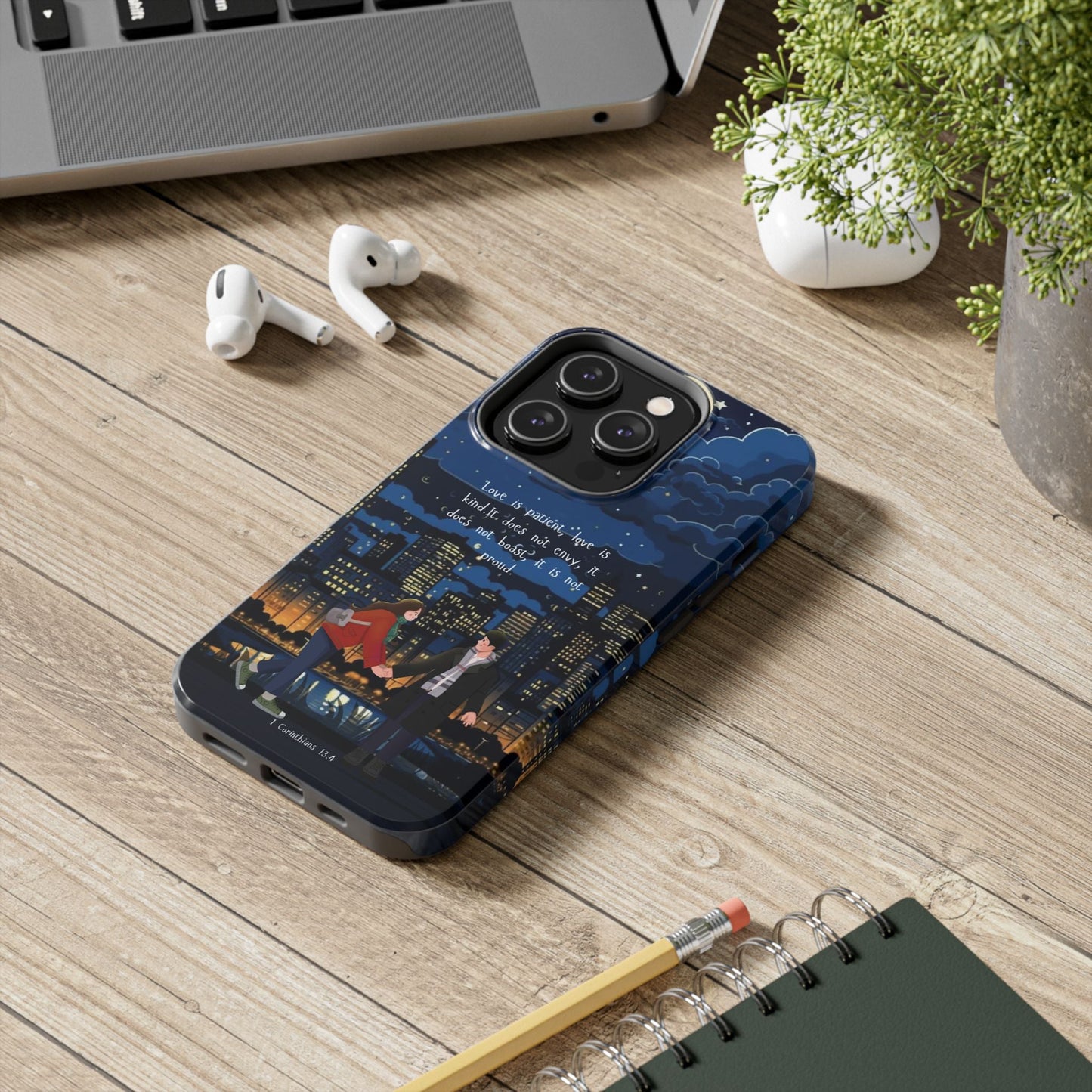 1 Corinthians 13:4 Love Cityscape - iPhone Series Case - BOGO Cases