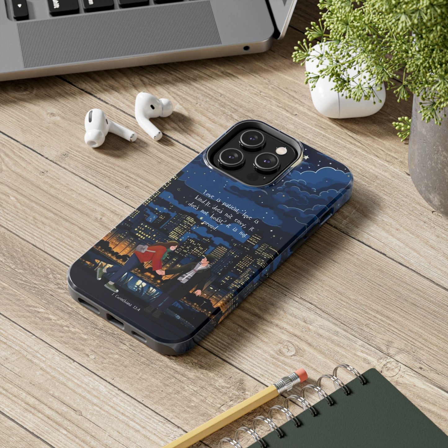 1 Corinthians 13:4 Love Cityscape - iPhone Series Case - BOGO Cases