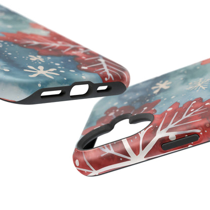 Crimson Snowflake Charm – MagSafe iPhone Case