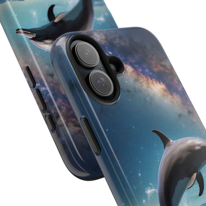 Dolphin Galaxy Splash - iPhone Case