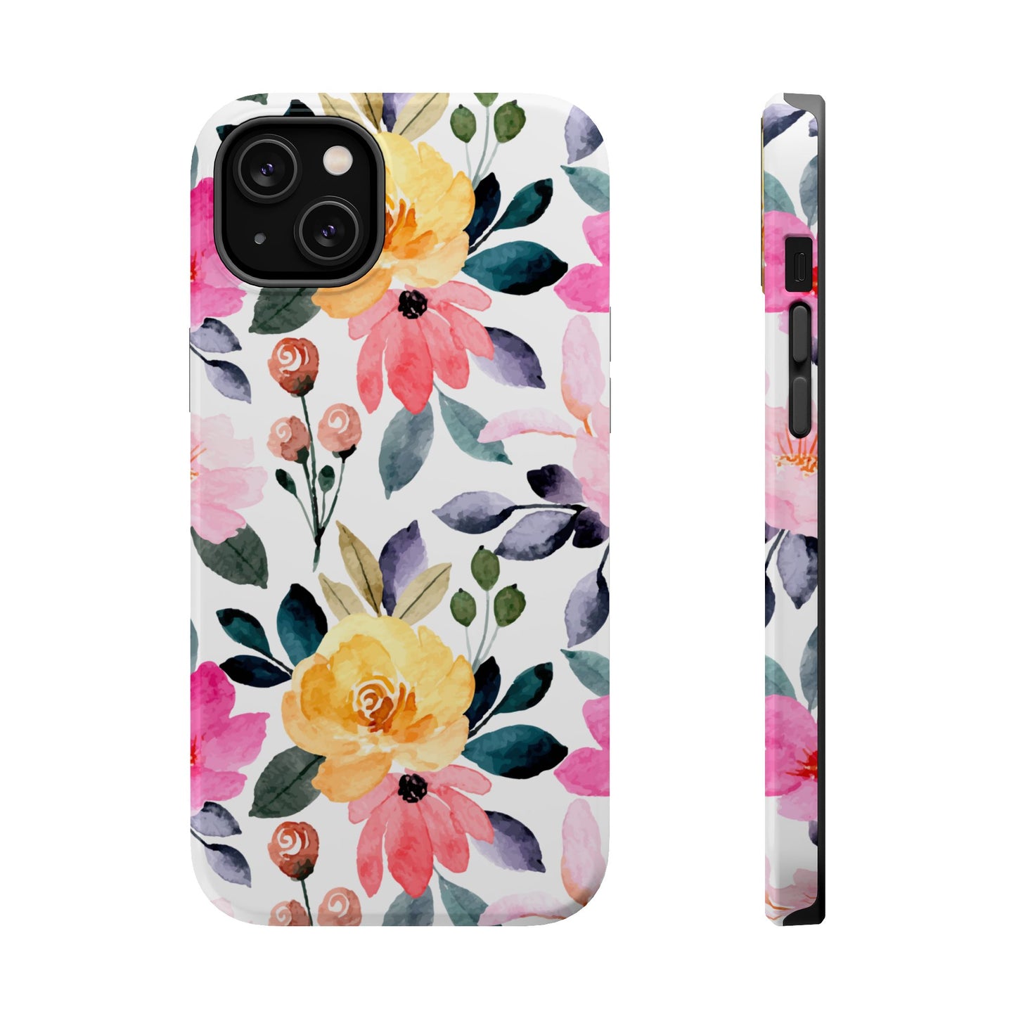 Blossoming Beauty – MagSafe Case with Pastel Floral Watercolor Design