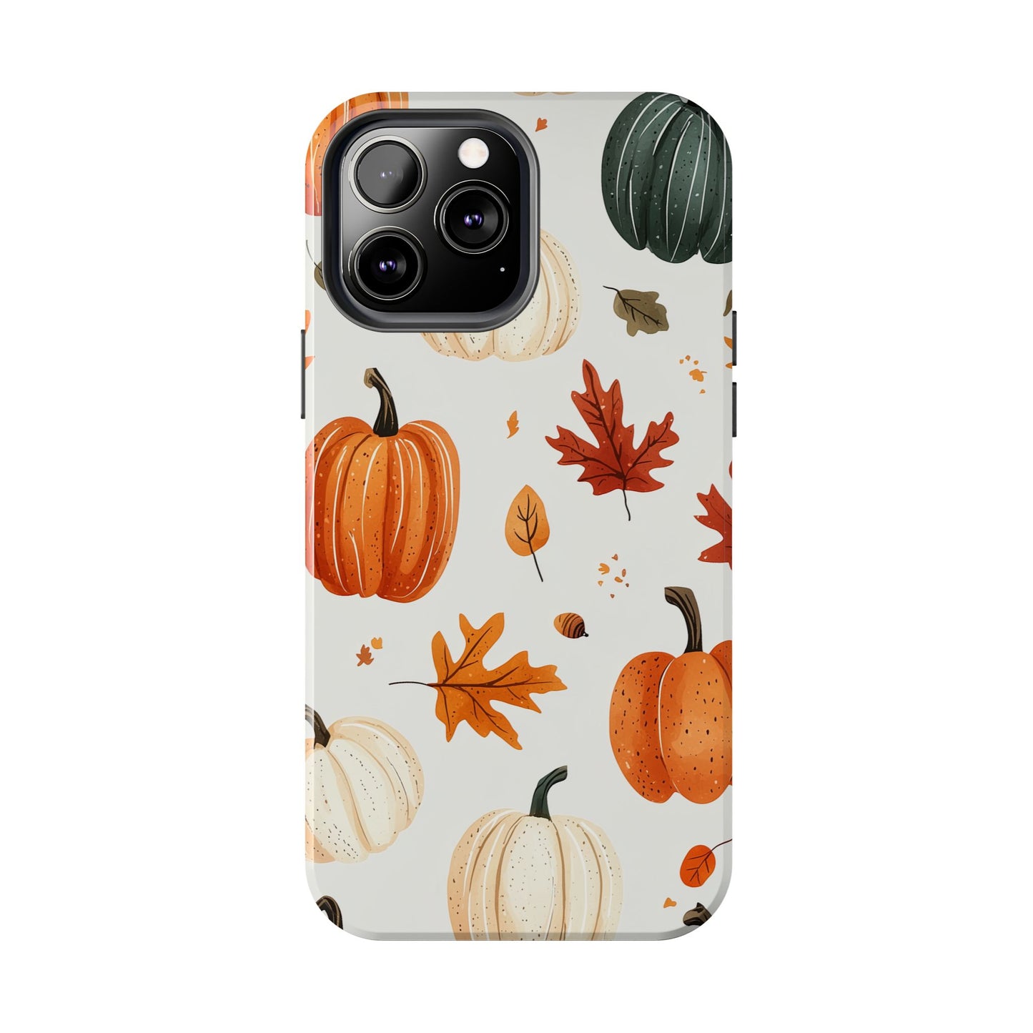 Autumn Pumpkin iPhone Case – Fall Leaves and Harvest Design