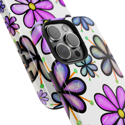 Whimsical Lavender Floral iPhone Case – Ultra-Slim, High-Gloss Finish