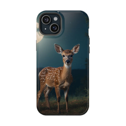 MagSafe-Compatible iPhone Case – Mystic Fawn Under the Moonlit Sky