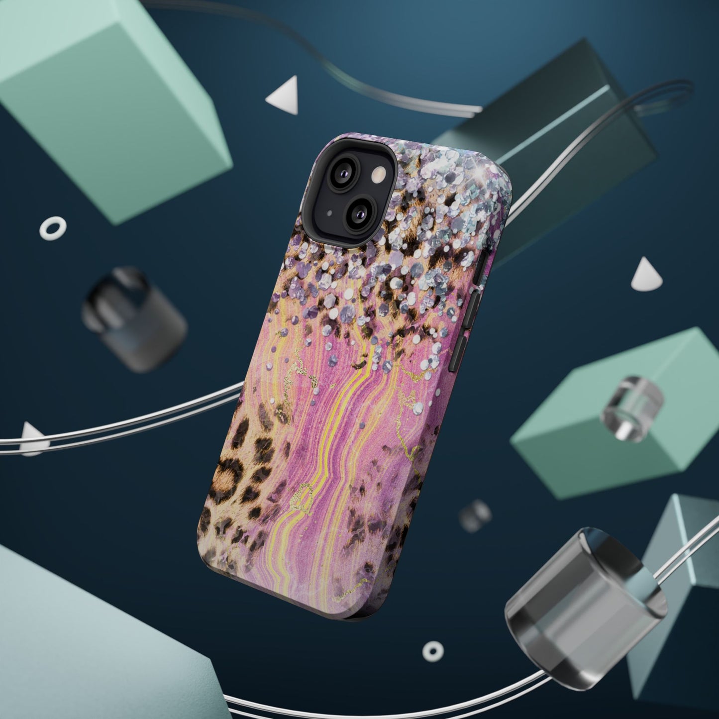 Glitter Glam Leopard – Magsafe iPhone Series Case