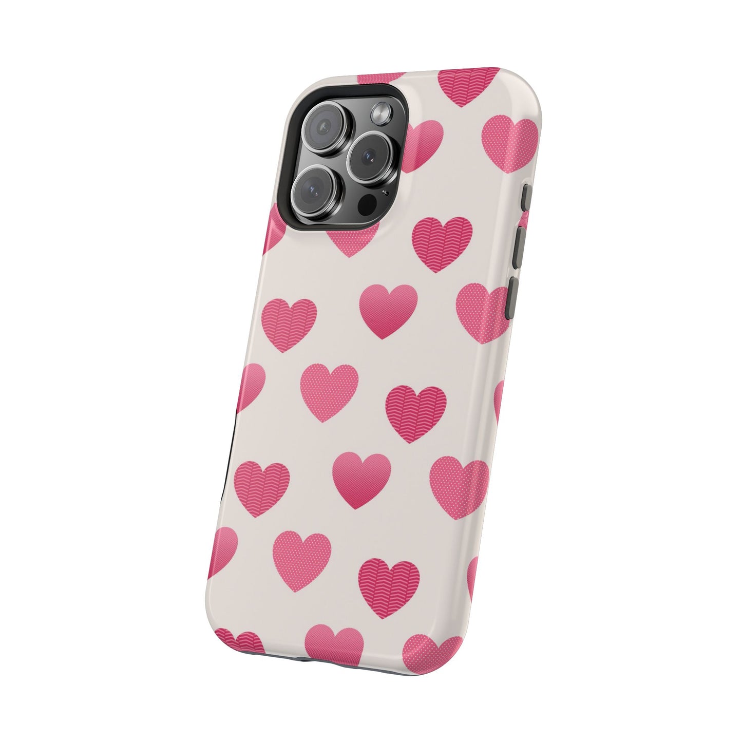 Textured Hearts MagSafe iPhone Case