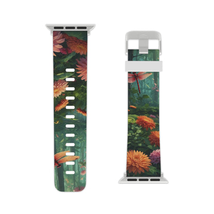 Enchanted Forest Dragonflies & Blossoms Apple Watch Band