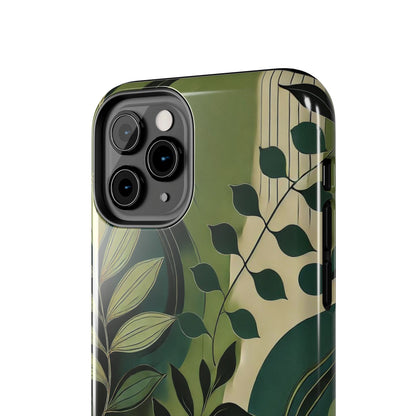 Abstract Green Leaves iPhone Case - Nature-Inspired Protective Cover