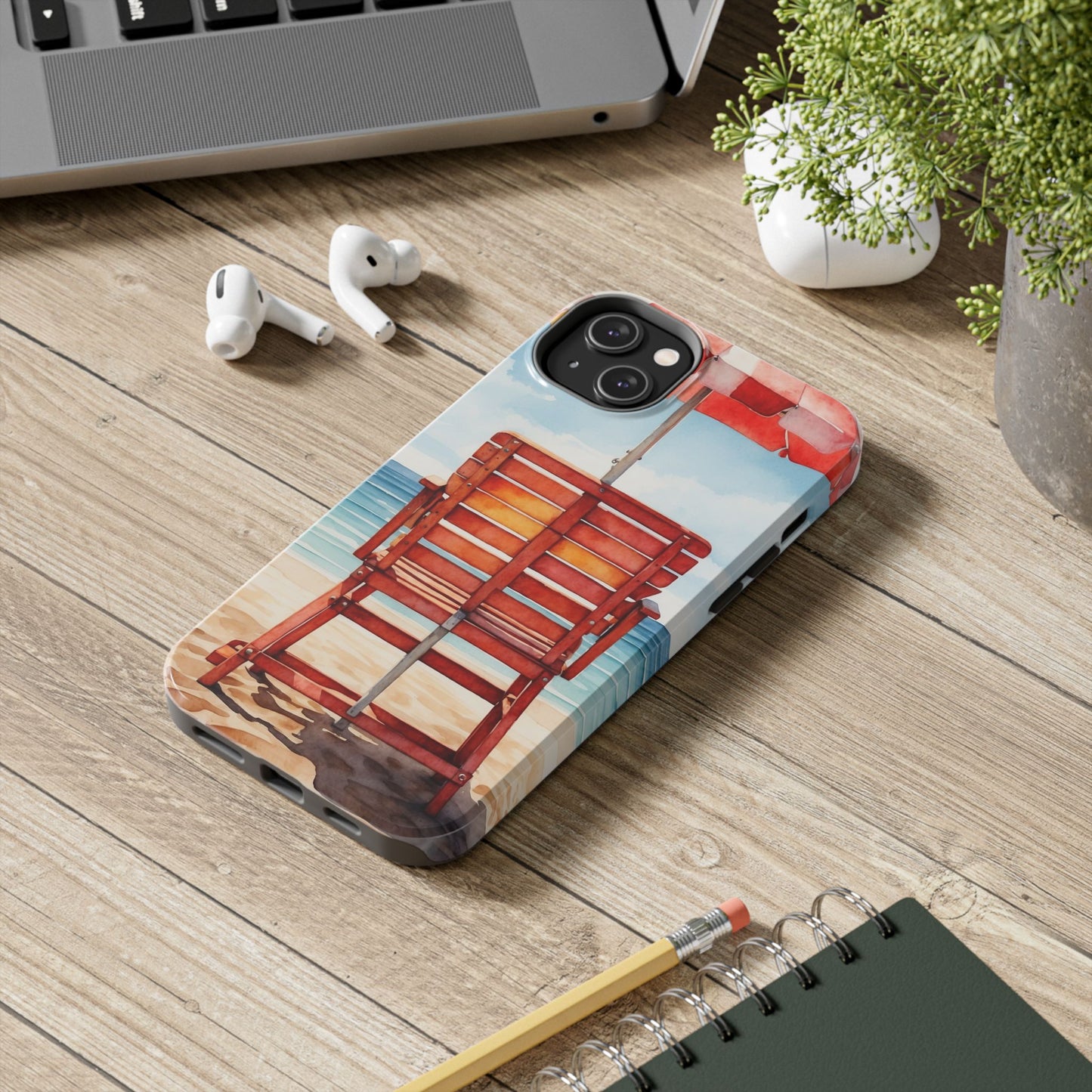 Beachfront Sunset Lounge iPhone Case – Rearview Edition