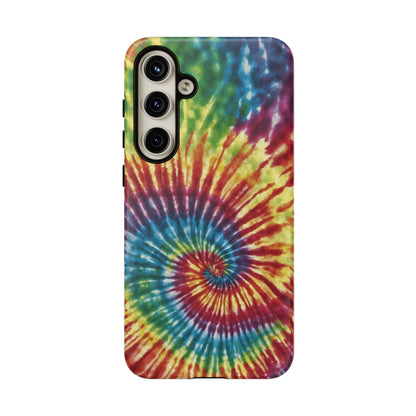 Colorful Retro Tie-Dye Samsung Galaxy Case – Spiral Rainbow Design