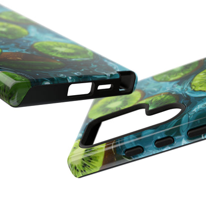 Tropical Kiwi Splash Samsung Galaxy Case – Tough Dual - Layer, Vibrant Summer Design - BOGO Cases