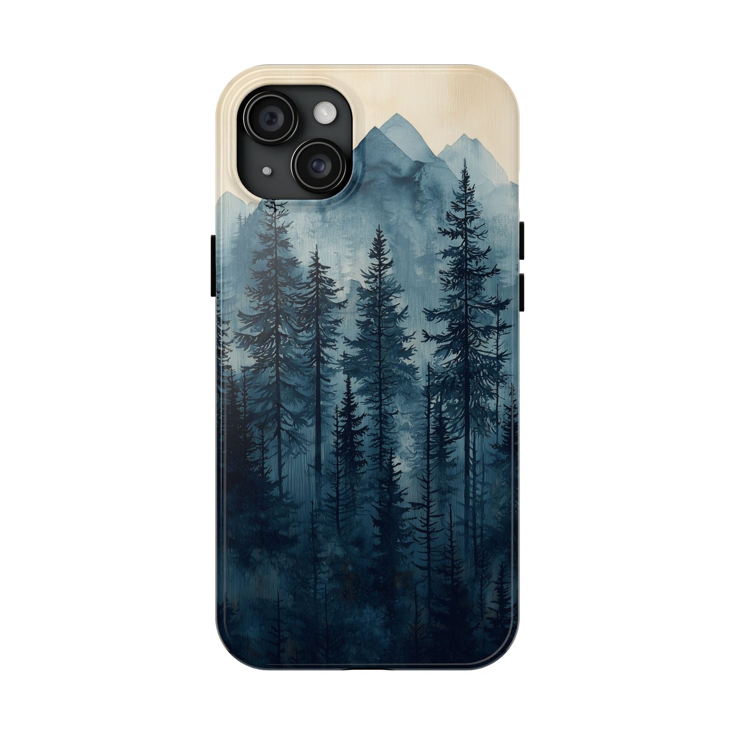 Misty Forest iPhone Case - Nature-Inspired Mountain Scene Protective Cover