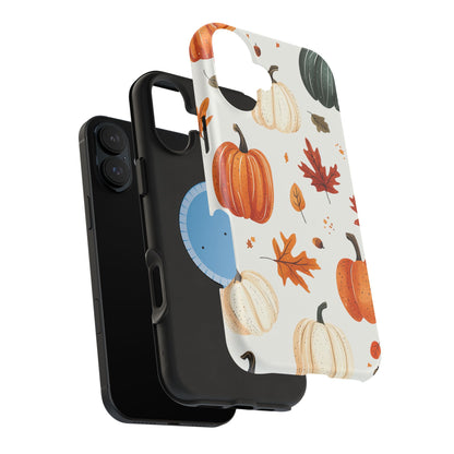 Autumn Pumpkin MagSafe iPhone Case – Fall Leaves and Harvest Design