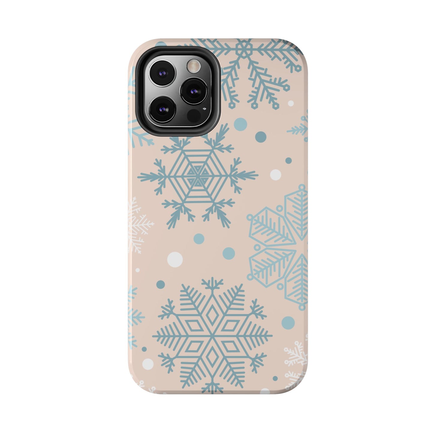 Winter Snowflakes iPhone Case – Shockproof, Smooth Matte Finish, Dual-Layer Protection