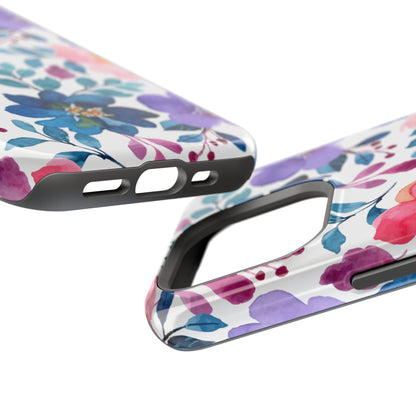 Mystic Bloom – MagSafe Case with Vibrant Watercolor Florals