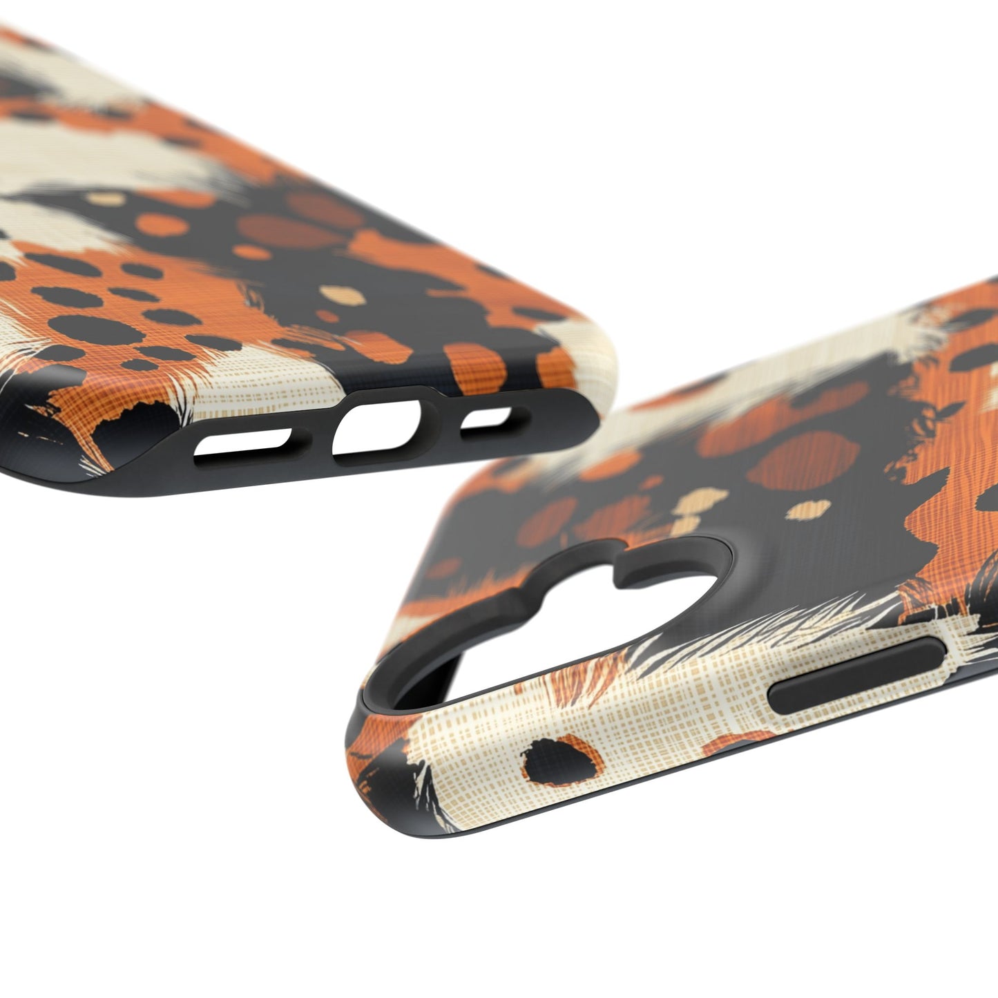 MagSafe iPhone Case: Cheetah Plaid – Brown & Black Pattern