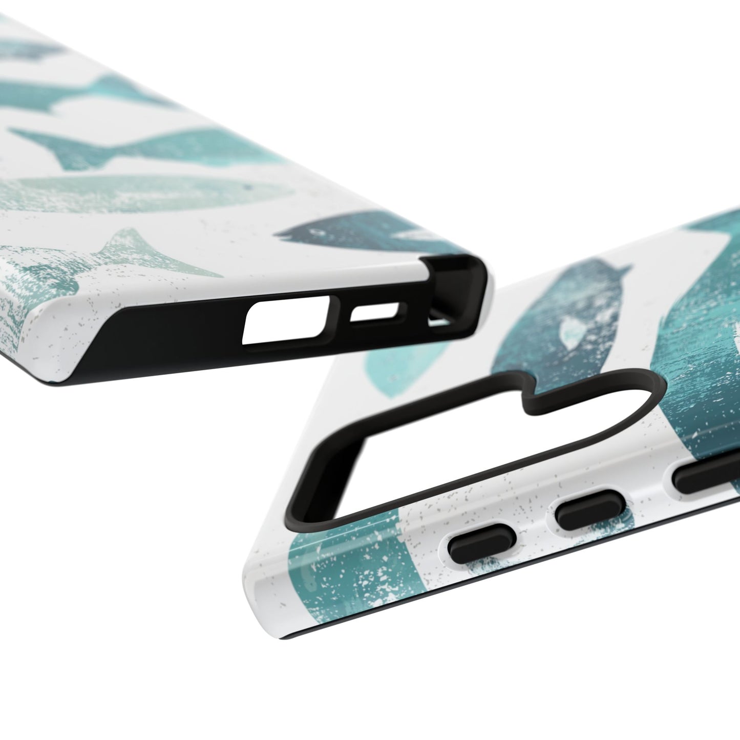 Vintage Blue Fish Print - Samsung Galaxy Series Case