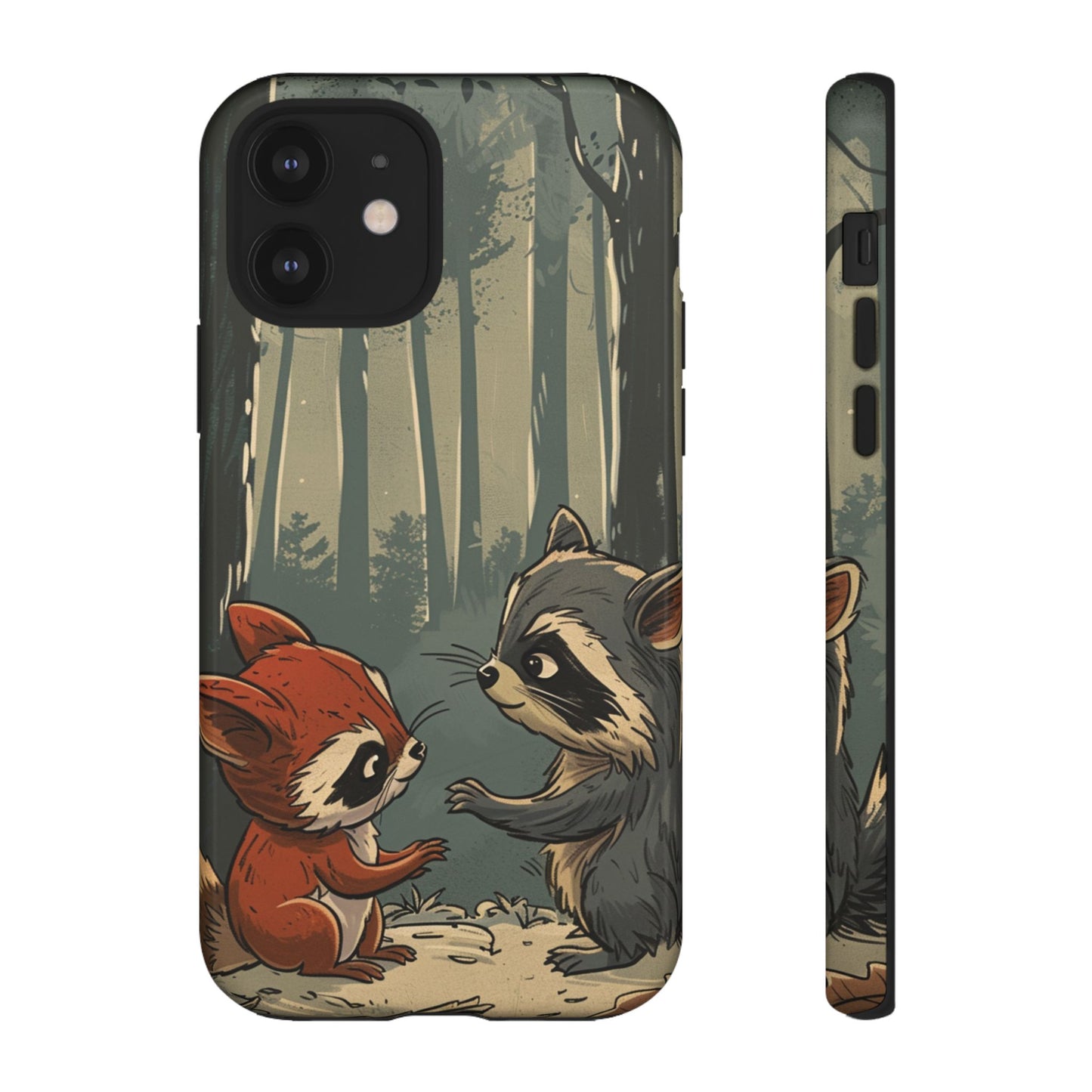 Whimsical Woodland Raccoons Phone Case