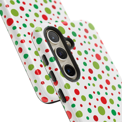 Red & Green Christmas Polka Dots – Samsung Galaxy Case