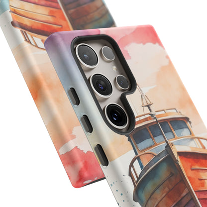 Sunset Sail Watercolor Boat – Samsung Galaxy Series Case