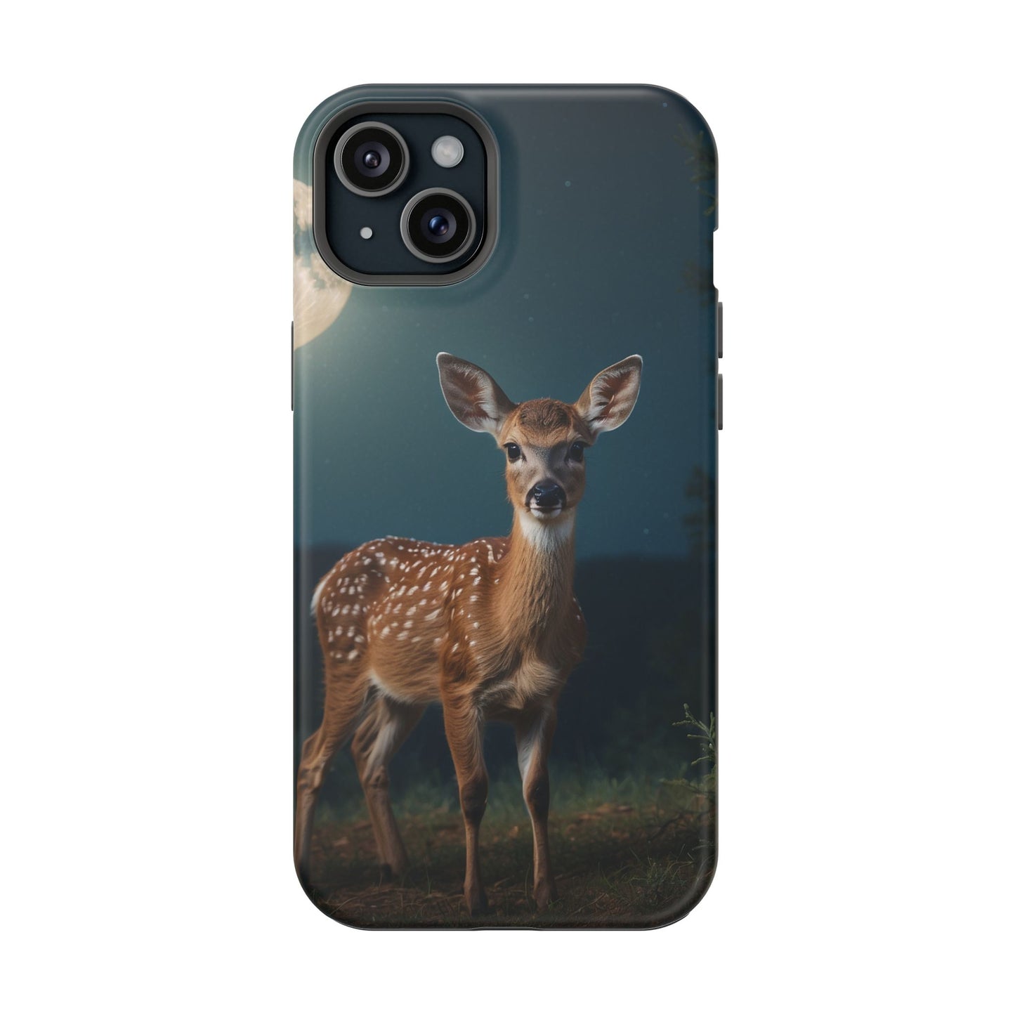 MagSafe-Compatible iPhone Case – Mystic Fawn Under the Moonlit Sky