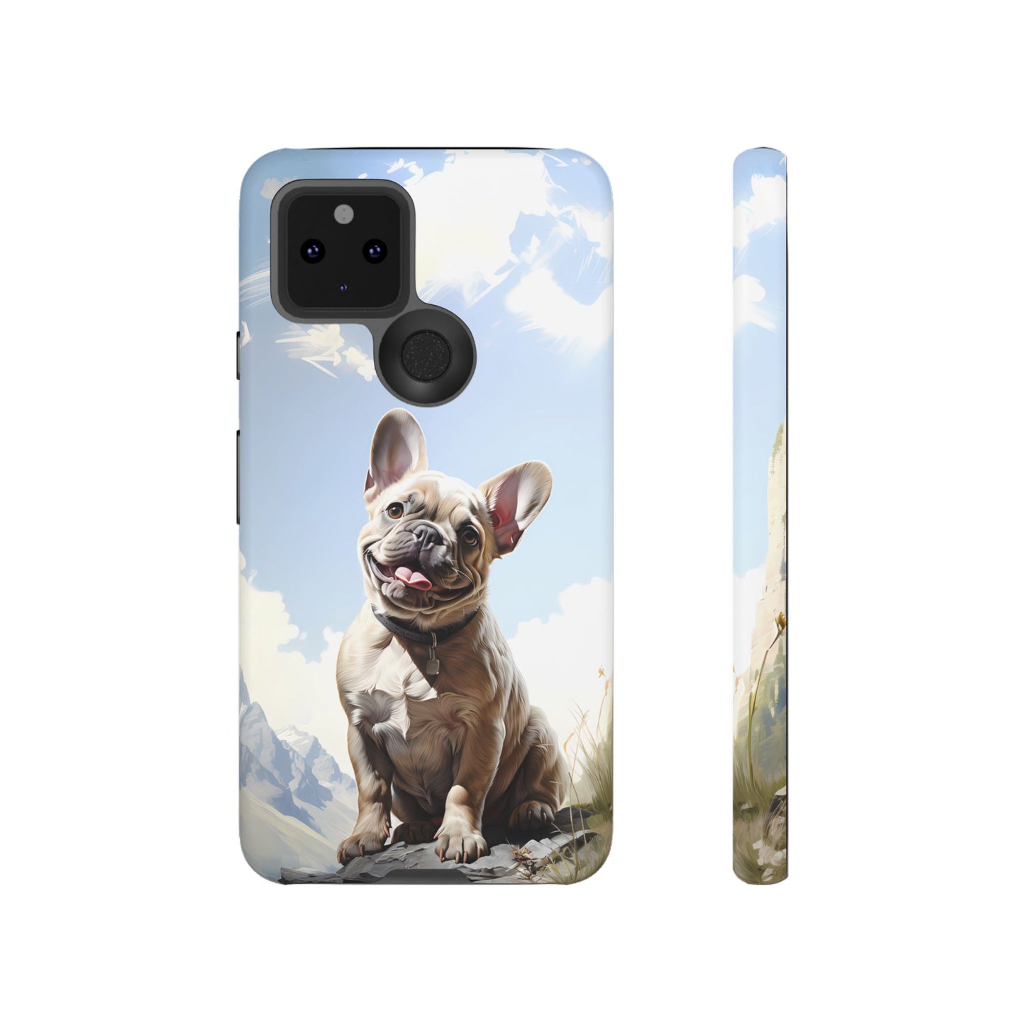 Frenchie iPhone Samsung Galaxy Phone Case! French Bull Dog Standing Proudly. Extremely Tough & Durable With Dual Layer Protection.