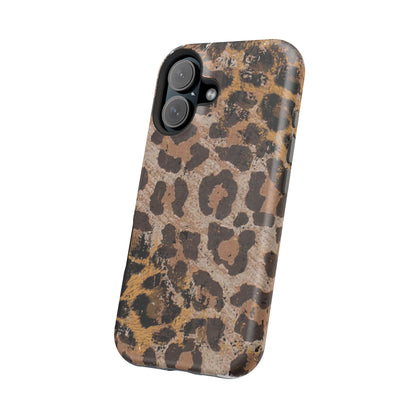 Vintage Distressed Leopard Print - MagSafe iPhone Series Case