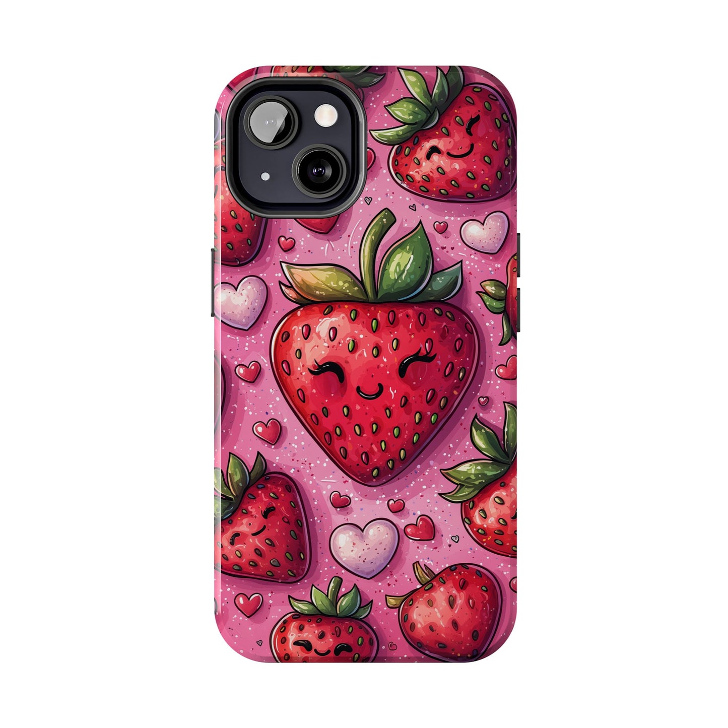 Cute Strawberry Kawaii iPhone Case – Fun Pink Design - BOGO Cases