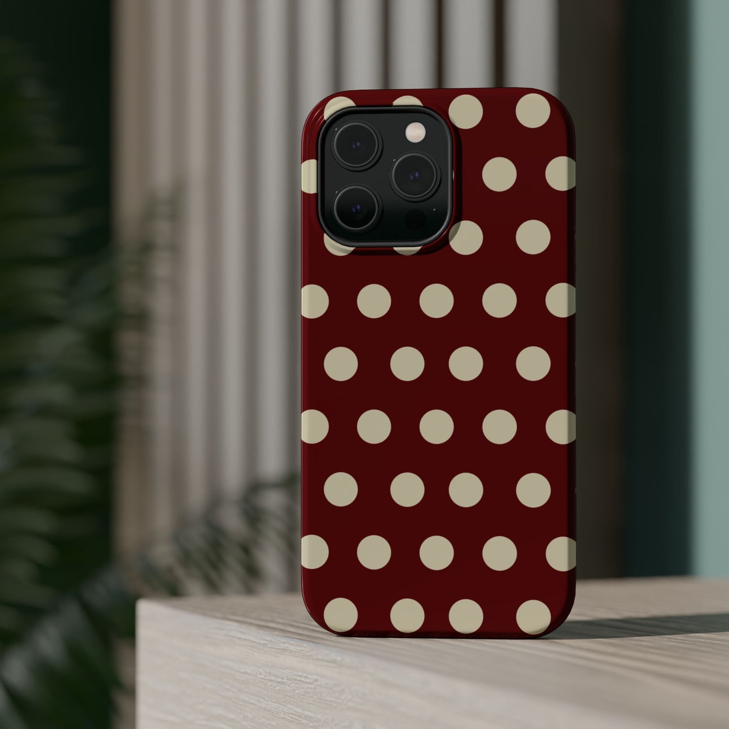 Classic Red & Cream Polka Dots - MagSafe iPhone Case