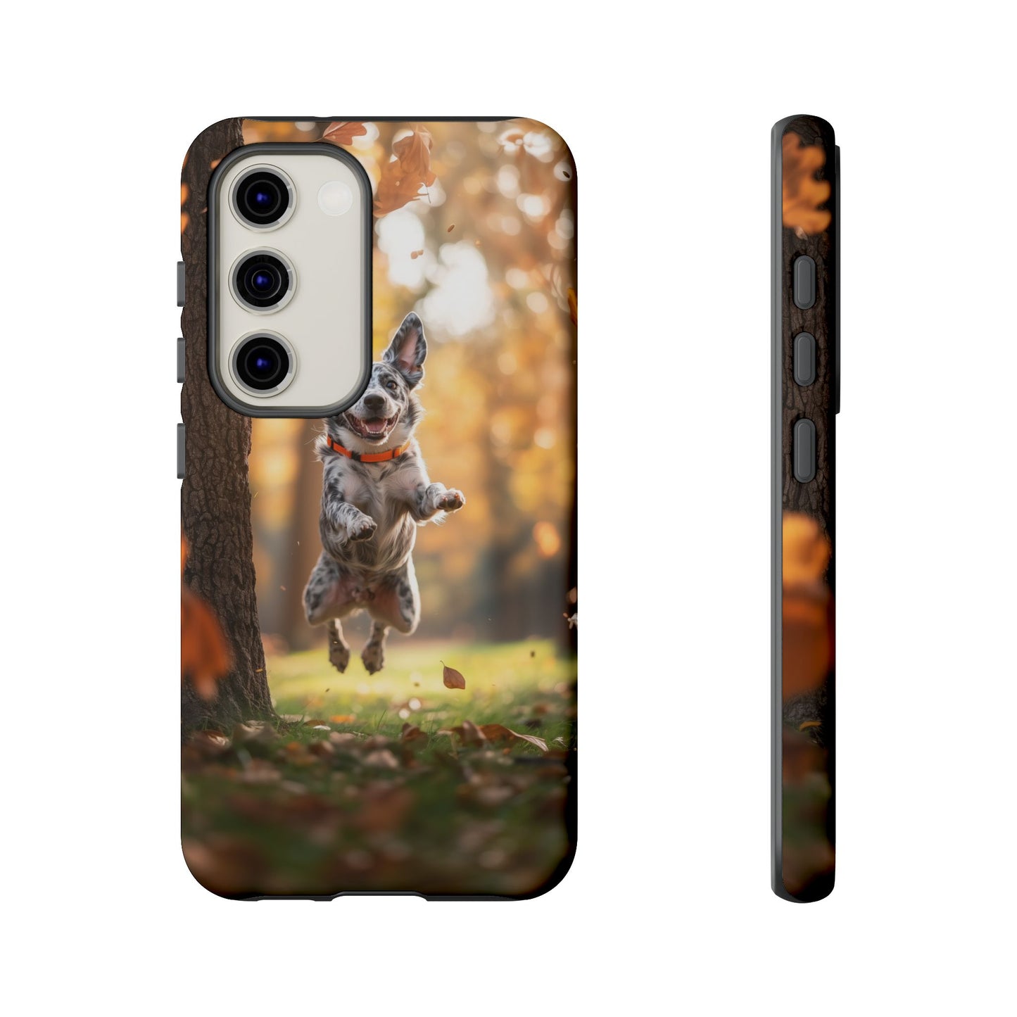 Energetic Blue Heeler Forest Pup Samsung Galaxy Case – Durable Outdoor-Inspired Design