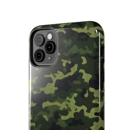 Dark Green Camouflage – iPhone Case, Rugged and Slim Design