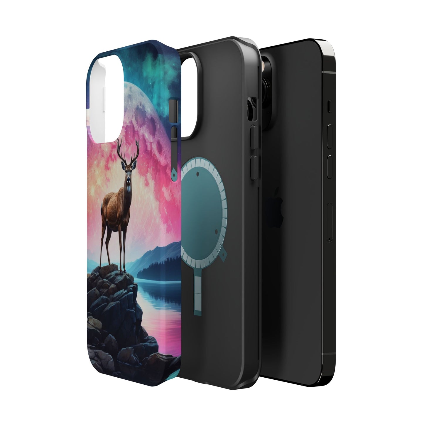 Vibrant Stag in Bloom – MagSafe iPhone Case