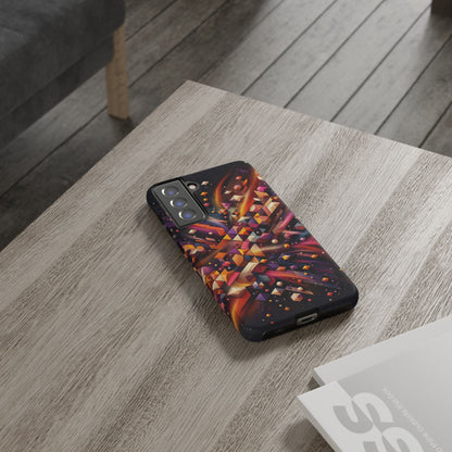 Vibrant Geometric Case | Futuristic Cosmic Art