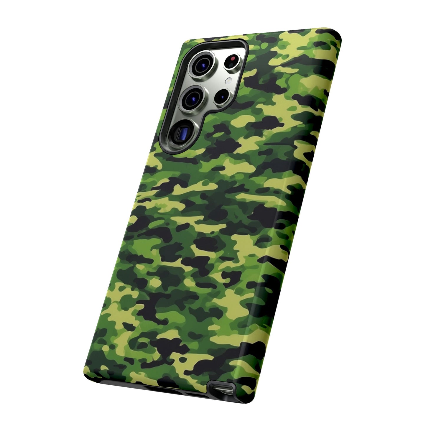 Green Woodland Camouflage – Samsung Galaxy Case, Tough Drop-Proof Design