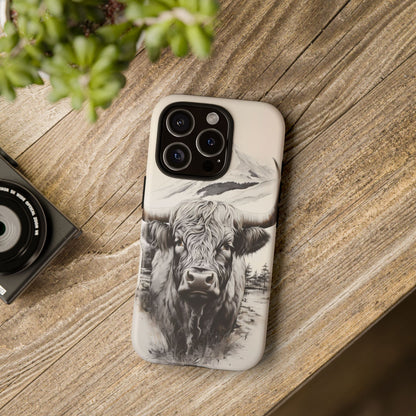 Western Highland Cow Case | Durable Farmhouse Design