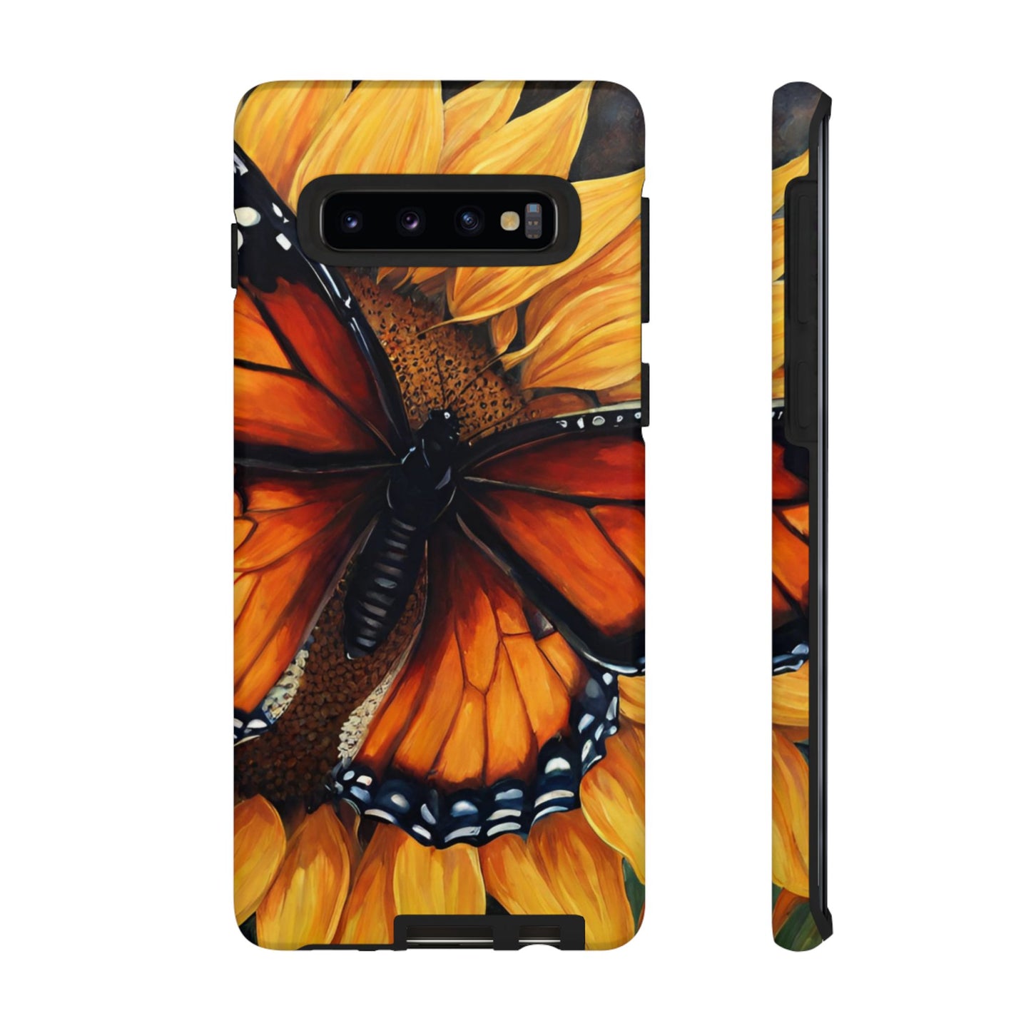 Monarch Butterfly & Sunflower Art – iPhone Case