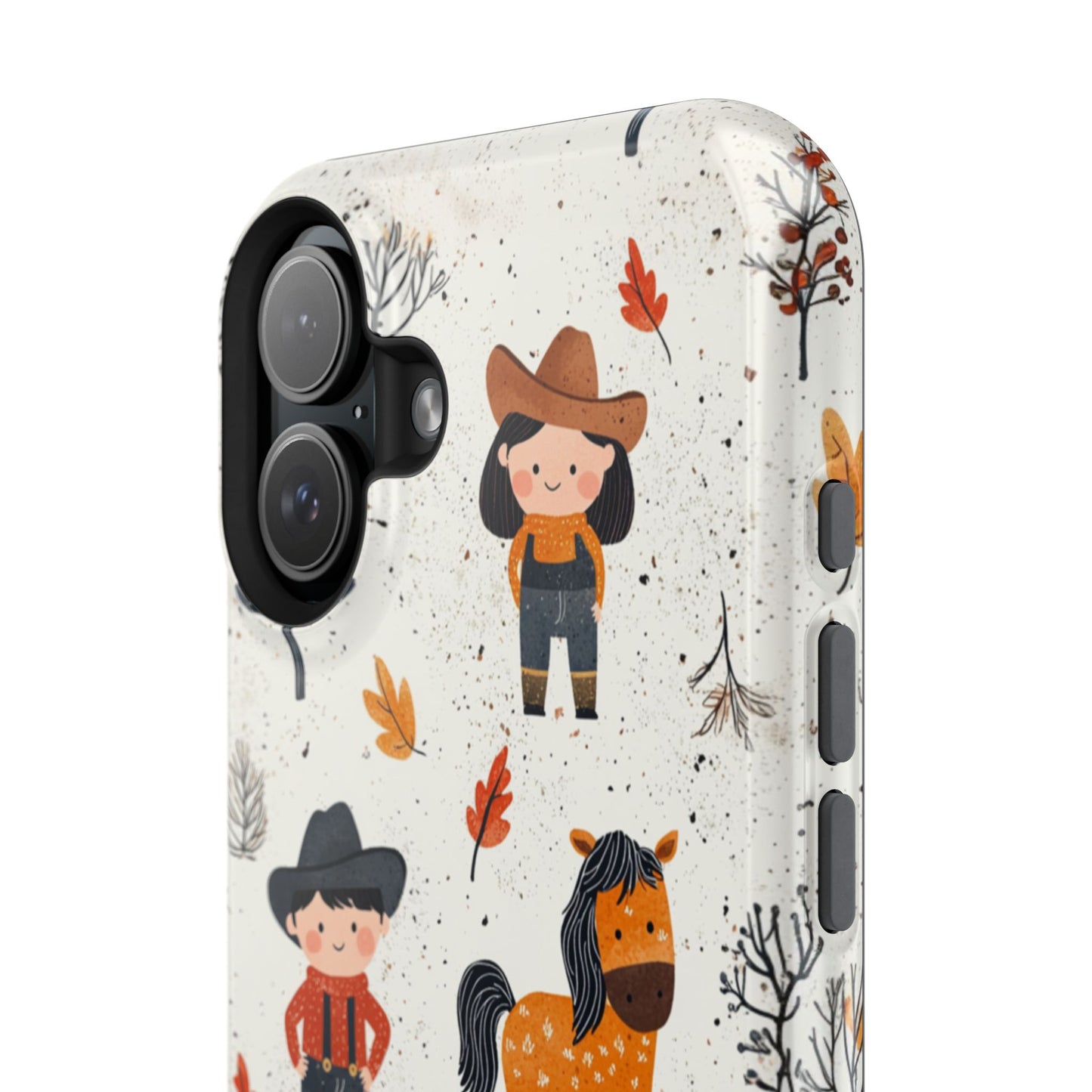 Cowboy Adventures Tough MagSafe iPhone Case – Cute Western Theme, Dual-Layer Protection