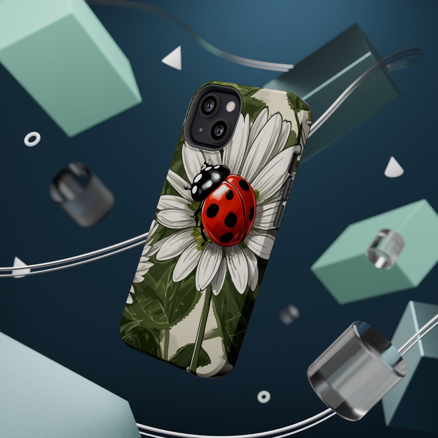 Ladybug & Daisy Garden Charm - MagSafe iPhone Case