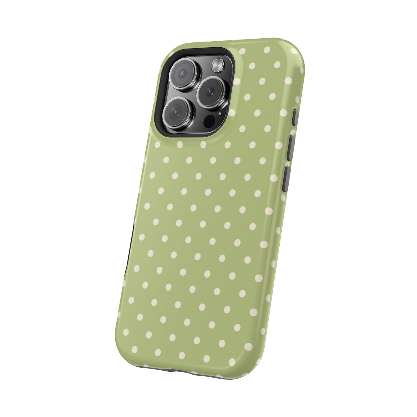 Sage Green Polka Dots – MagSafe iPhone Case