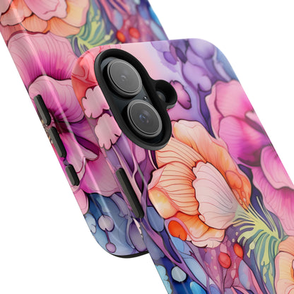 Bright Watercolor Floral Splash iPhone Series Case – Bold Artistic Design