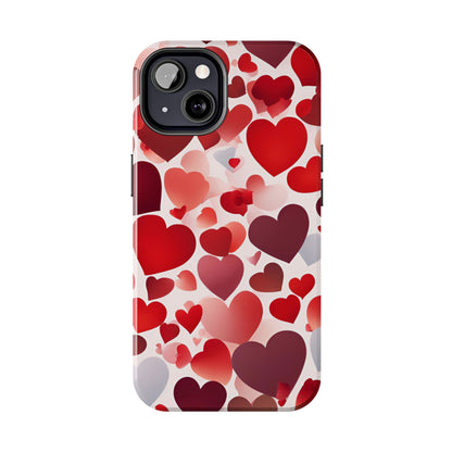 iPhone Case: Romantic Red Heart Gradient Case