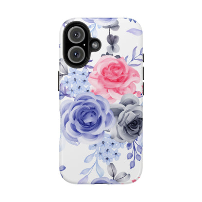 Elegant Blue Floral Watercolor Design – iPhone Case