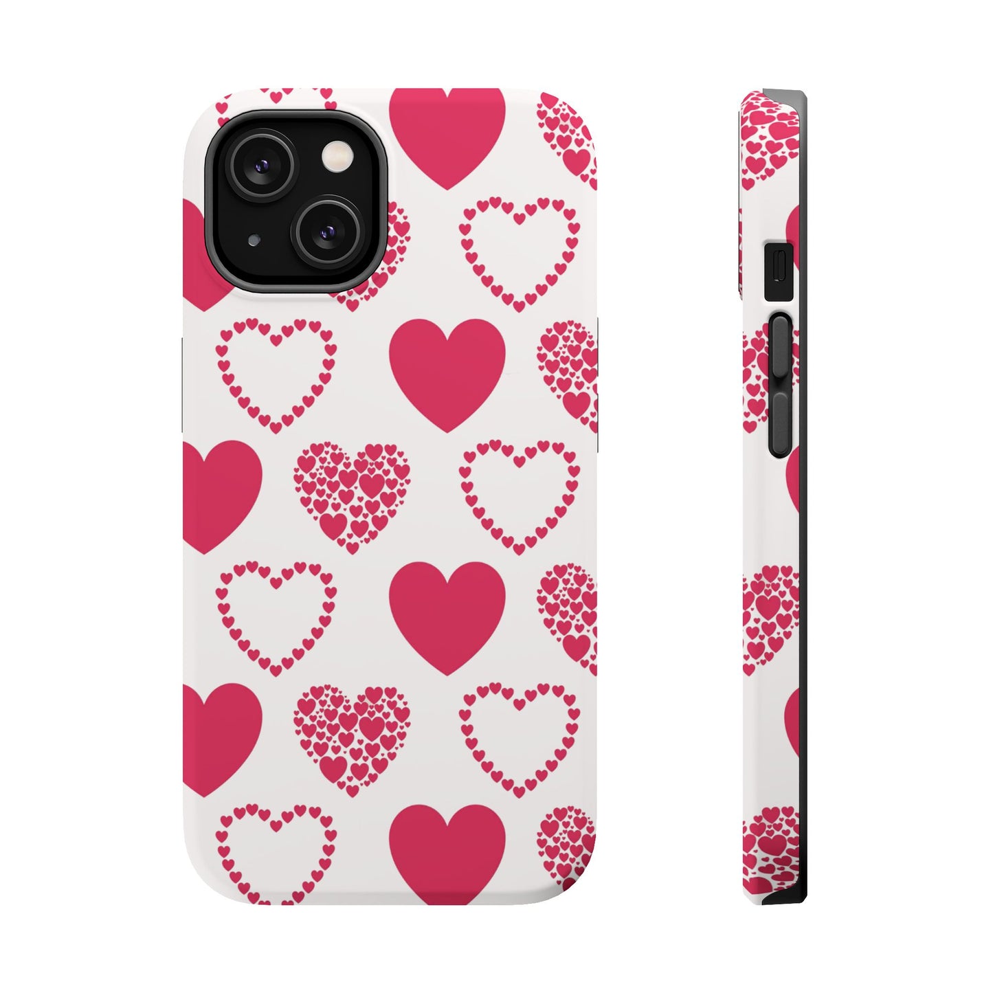 Clustered Pink Hearts MagSafe iPhone Case