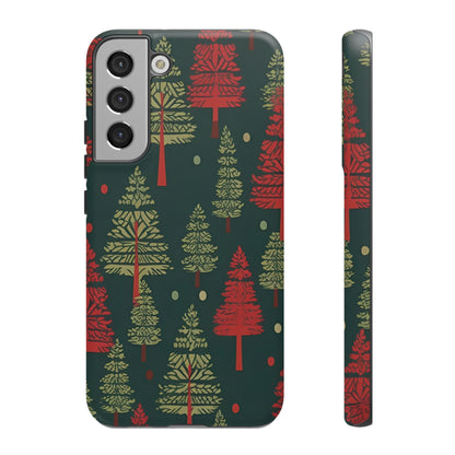 Retro Christmas Trees Pattern - Samsung Galaxy Series Case