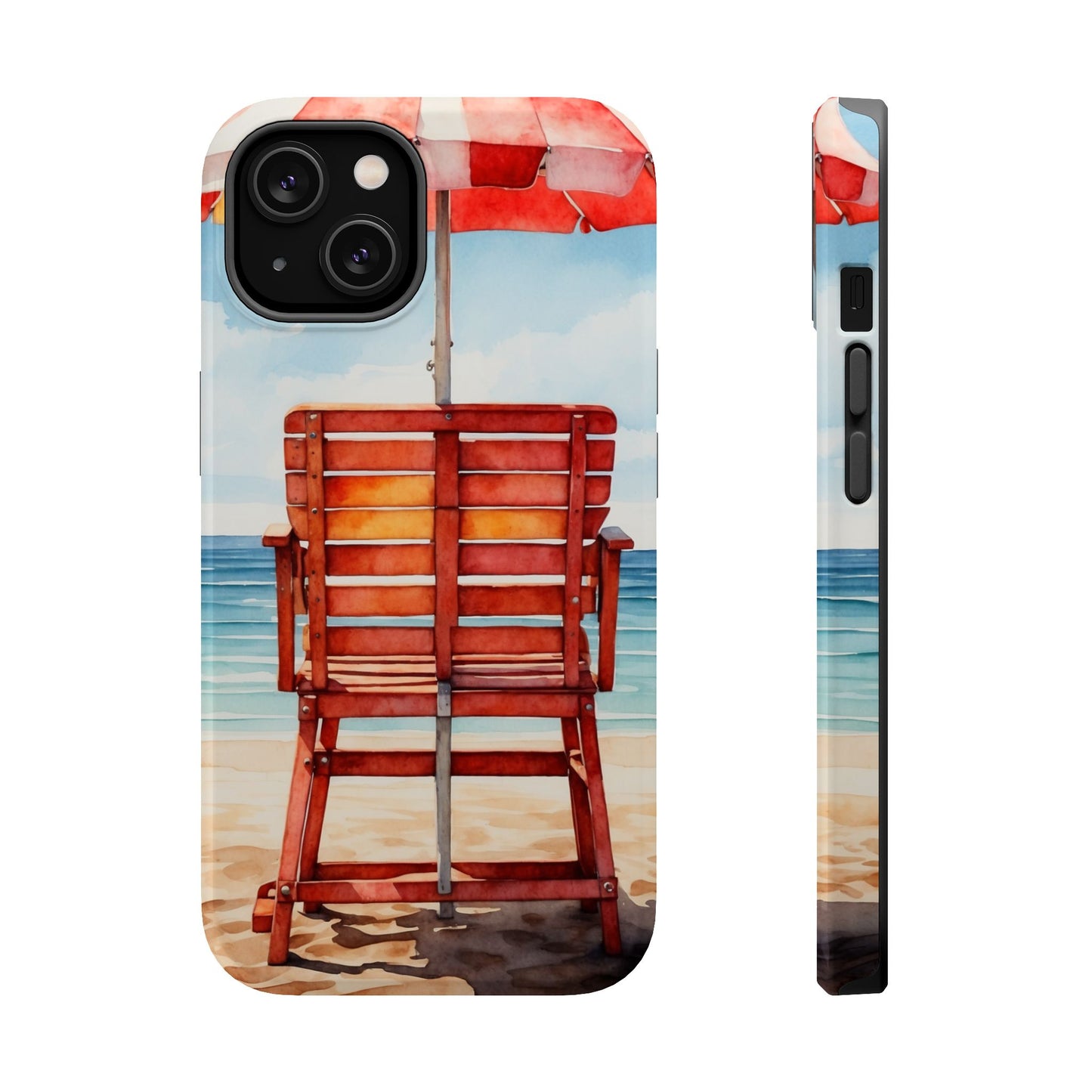 Beachfront Sunset Lounge MagSafe iPhone Case – Rearview Edition